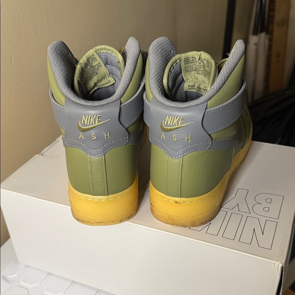Nike Air Force 1 High Top - Olive Green and Gray - Picture 4 of 5